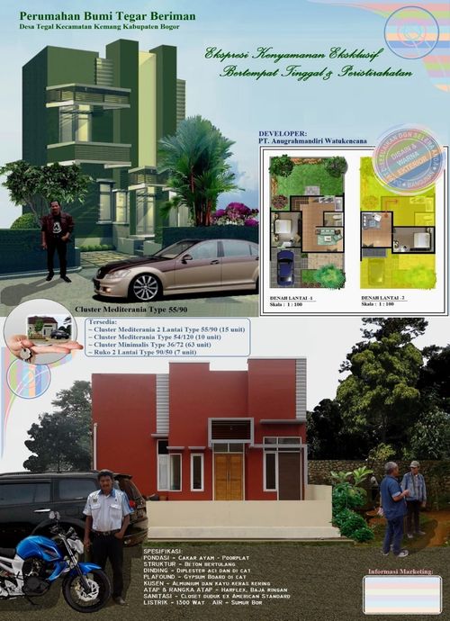 foto tampak rumah tipe Komersil 54/120 perumahan PERUMAHAN KORPRI BUMI TEGAR BERIMAN