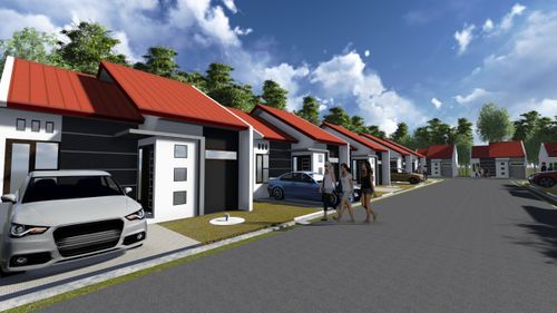 foto tampak rumah tipe 36 perumahan GRIYA TRILOKA LALOMBAKU
