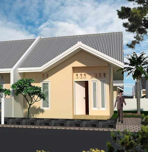 foto tampak rumah tipe 36 perumahan Surya Jujuhan Residence