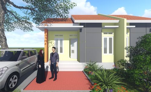 foto tampak rumah tipe TPR 2 perumahan Teluk Paring Raya