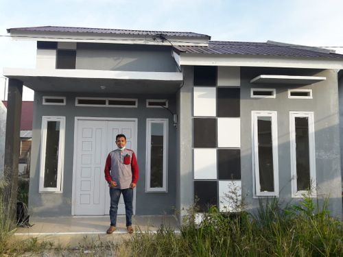 foto tampak rumah tipe 36 perumahan Green Kubang Residence