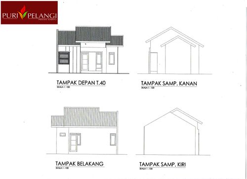 foto tampak rumah tipe 40 Komersil perumahan Puri Pelangi
