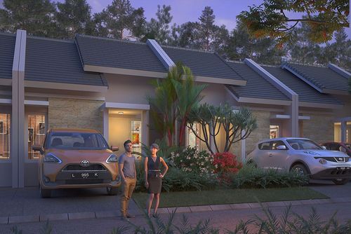 foto tampak rumah tipe 27 perumahan Grand Puri Bunga Nirwana