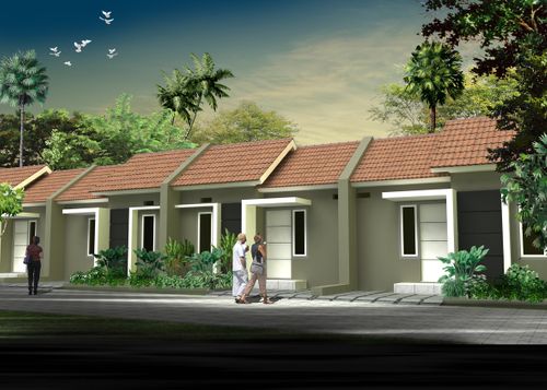 foto tampak rumah tipe 30/70 perumahan Gadungan Asri