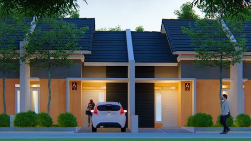 foto tampak rumah tipe 27/60 perumahan cakra residence