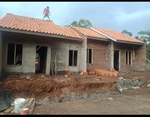 foto tampak rumah tipe SUBSIDI perumahan D'Village Bantar Huni