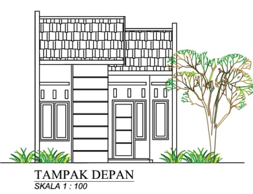 foto tampak rumah tipe 28/65 perumahan BMW GAYATRI 2