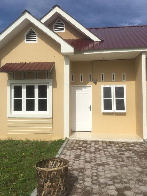 foto tampak rumah tipe 36 perumahan Mutiara Landbouw  Village 