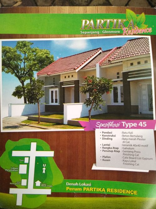 foto tampak rumah tipe ruko perumahan Partika Residence