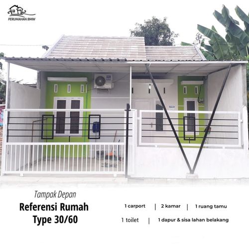 foto tampak rumah tipe 30 perumahan BMW Klasteria Lavender