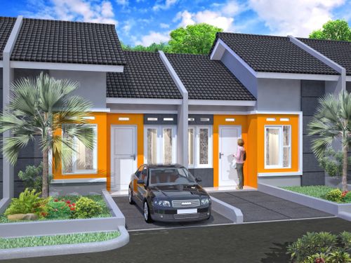 foto tampak rumah tipe DAHLIA perumahan BUKIT CILEGON ASRI