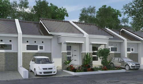foto tampak rumah tipe T-40 perumahan Kampoeng Hijrah Residence