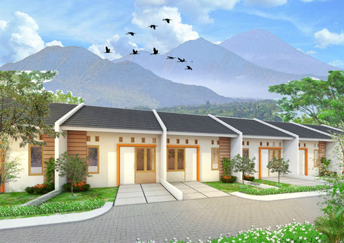 foto tampak rumah tipe DIAMOND 2 perumahan GRIYA WARINGIN INDAH