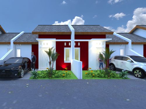 foto tampak rumah tipe 30 perumahan NGASEM REGENCY