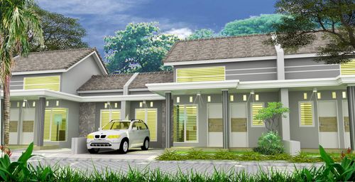 foto tampak rumah tipe 50 perumahan NGASEM REGENCY