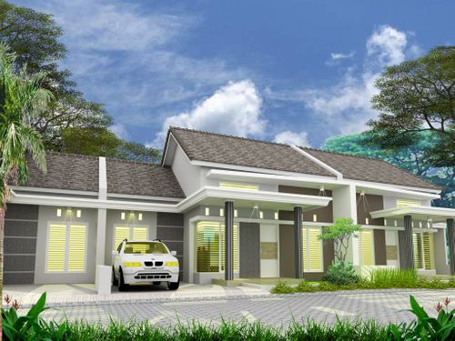 foto tampak rumah tipe 70 perumahan NGASEM REGENCY