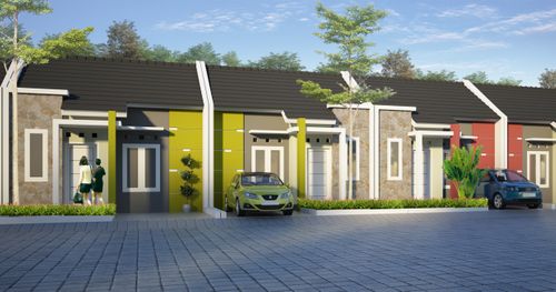 foto tampak rumah tipe 23 perumahan PURI MUSTIKA 1