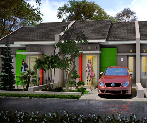 foto tampak rumah tipe 36 perumahan GRAHA ASRI CIBUBUHAN