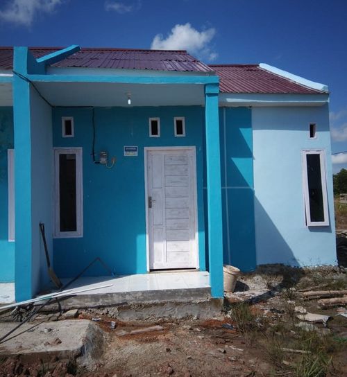 foto tampak rumah tipe BARCELONA perumahan GRAND ABDI KARYA REGENCY