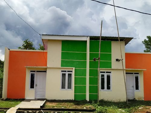 foto tampak rumah tipe CLUSTER MAHONI perumahan ZARINDAH GARDEN PATTALASSANG