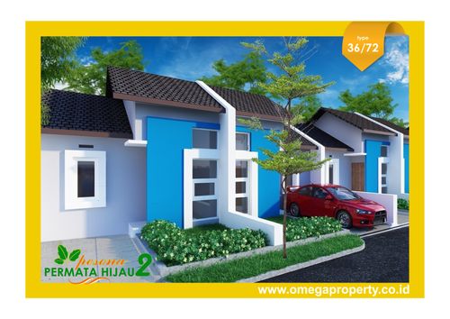 foto tampak rumah tipe 36/72 perumahan pesona permata hijau 2