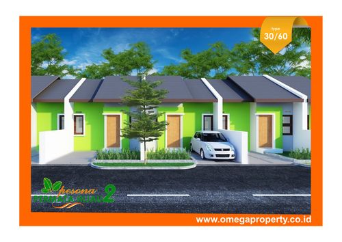 foto tampak rumah tipe 30/60 perumahan pesona permata hijau 2