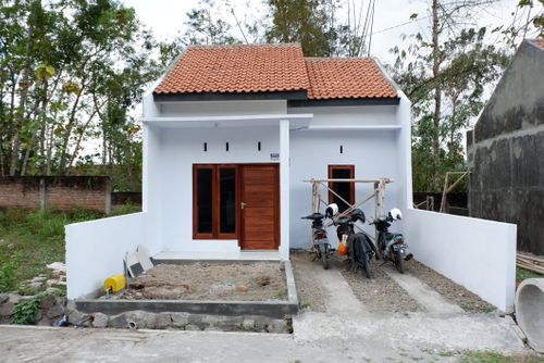 foto tampak rumah tipe 36 perumahan Griya Damai Bukit Asri