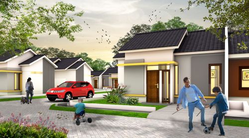 foto tampak rumah tipe Jasmine A perumahan PERMATA MUTIARA MAJA - CLUSTER ORION