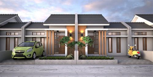 foto tampak rumah tipe 28 perumahan Mutiara Wilis