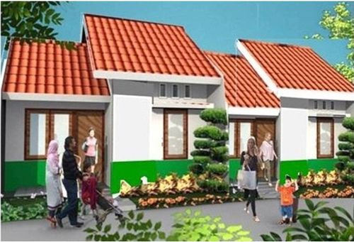 foto tampak rumah tipe Cluster lavender J6-9 perumahan BRD RESIDENCE 