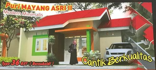 foto tampak rumah tipe 36 perumahan PURI MAYANG ASRI II THP I