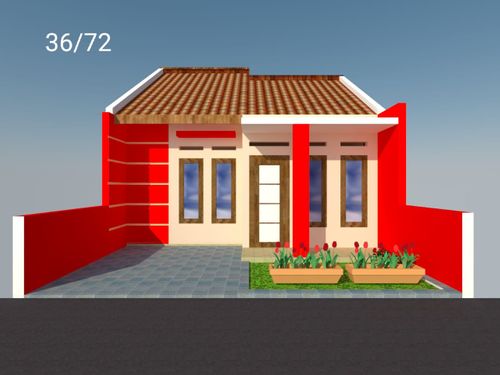 foto tampak rumah tipe 36/72 perumahan VILLA BUKIT SAKURA