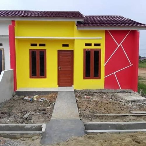 foto tampak rumah tipe 36/84 perumahan Sriwijaya Cluster Borang