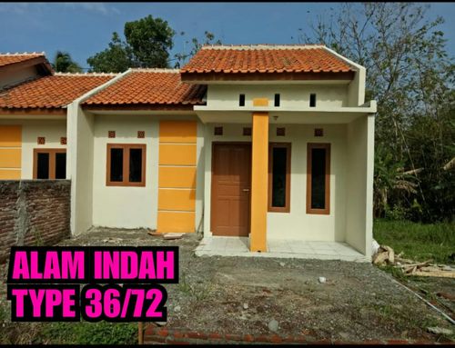 foto tampak rumah tipe 36/72 perumahan Perumahan Alam Indah Benda