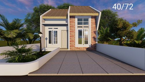 foto tampak rumah tipe 40/72 perumahan VILLA BUKIT SAKURA