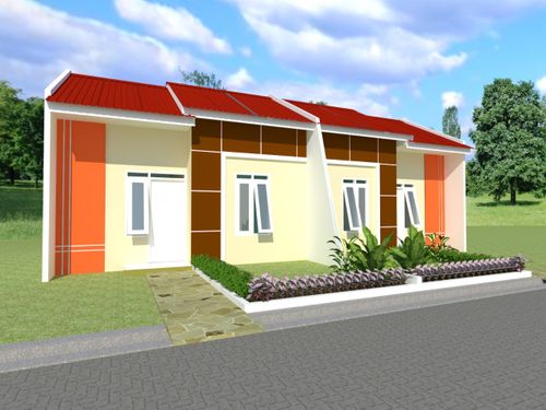 foto tampak rumah tipe 36/108 perumahan MUTIARA ZARINDAH GORONTALO