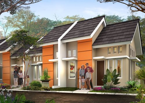foto tampak rumah tipe FLPP perumahan Grand Sutera Cilegon