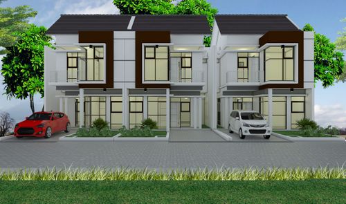 foto tampak rumah tipe Cluster 70 perumahan Ar Rahman Residence