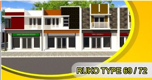 foto tampak rumah tipe Ruko perumahan Bukit Pelangi Residence