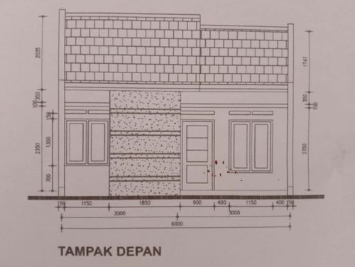 foto tampak rumah tipe 30/72 perumahan Bris Residence