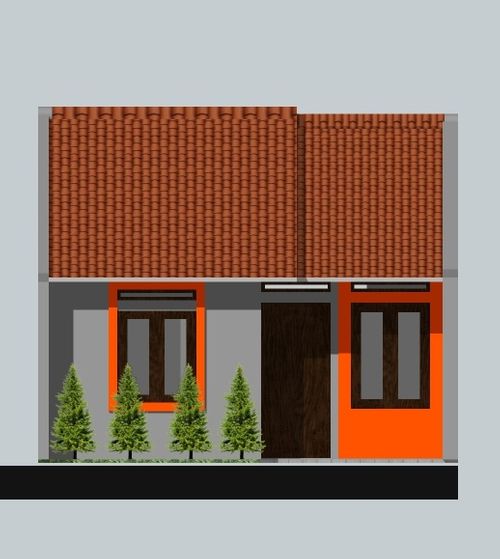 foto tampak rumah tipe 36/72 perumahan Bris Residence