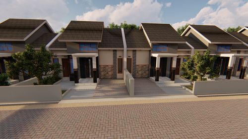 foto tampak rumah tipe 50/104 perumahan GRIYA SUMBER PERMAI