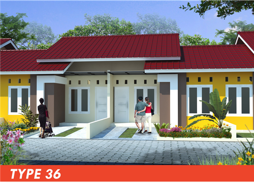 foto tampak rumah tipe 36 perumahan KINIBALU INDAH PERMAI