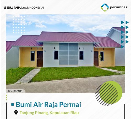 foto tampak rumah tipe RST 36/84 perumahan Perumnas Bumi Air Raja