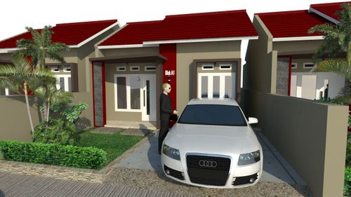 foto tampak rumah tipe 36 perumahan Pondok barokah 1