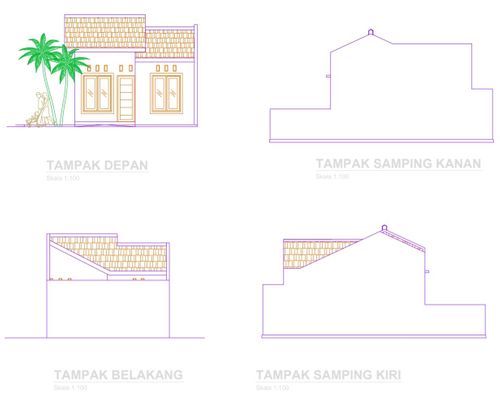 foto tampak rumah tipe RS perumahan Ratu Mas Residence Pringsewu