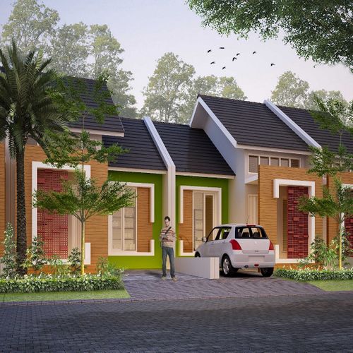 foto tampak rumah tipe 36/72 PREMIUM perumahan DEWE RESIDENCE BEJI