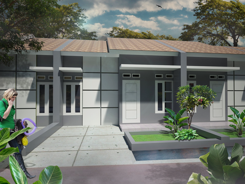 foto tampak rumah tipe 36/72 perumahan Grand Awn 2 