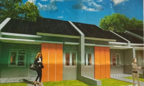 foto tampak rumah tipe rumah tapak sejahtera perumahan Graha Arthaloka