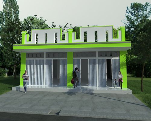 foto tampak rumah tipe RK.49 perumahan Bumi Tibojong Indah